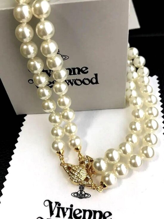 Vivienne Westwood Jewelry - Vivienne Westwood Necklace 2-strand Pearl Choker Gold